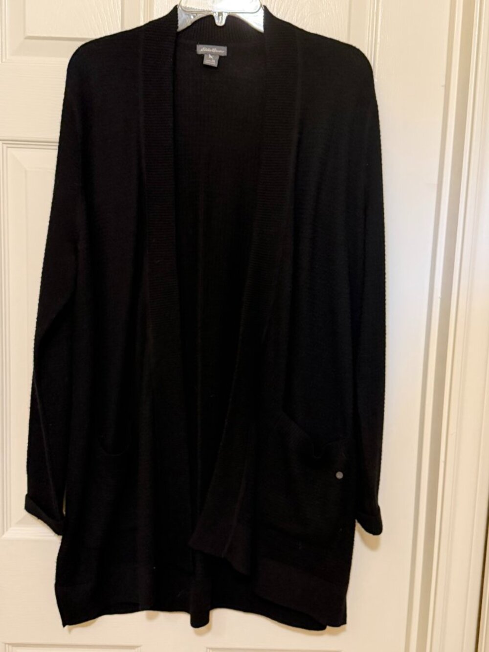Eddie Bauer - Black open front cardigan sweater - size XL